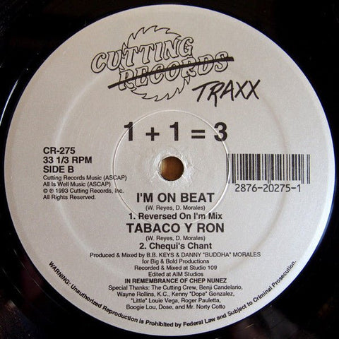 1+1=3 - I'm On Beat Vinyl - Vinyl Record