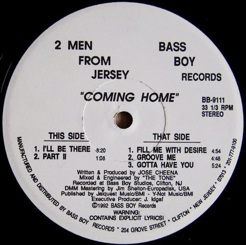 2 Men From Jersey - Coming Home Vinyl - Vinyl Record