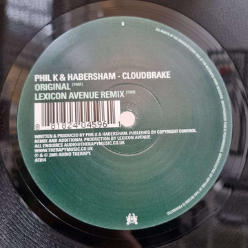 Phil K & Habersham - Cloudbrake - Artists Phil K & Habersham Genre Progressive House, Breaks Release Date 1 Jan 2005 Cat No. AT014 Format 12