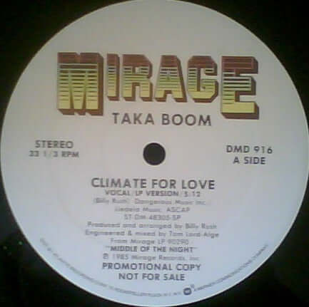 Taka Boom : Climate For Love (12", Promo) - Vinyl Record