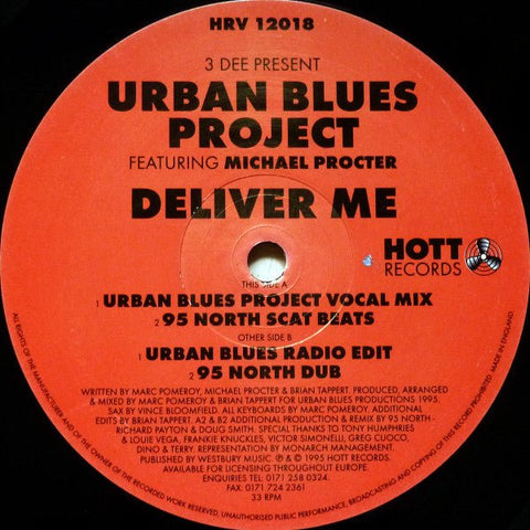 3 Dee Present Urban Blues Project Featuring Michael Procter - Deliver Me Vinyl - Vinyl Record