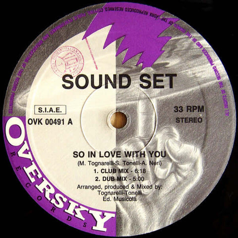 Sound Set : So In Love With You (12") is available for sale at our shop at a great price. We have a huge collection of Vinyl's, CD's, Cassettes & other formats available for sale for music lovers - Vinyl Record