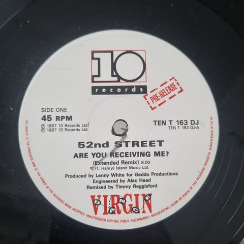 52nd Street - Are You Receiving Me? Vinyl - Vinyl Record