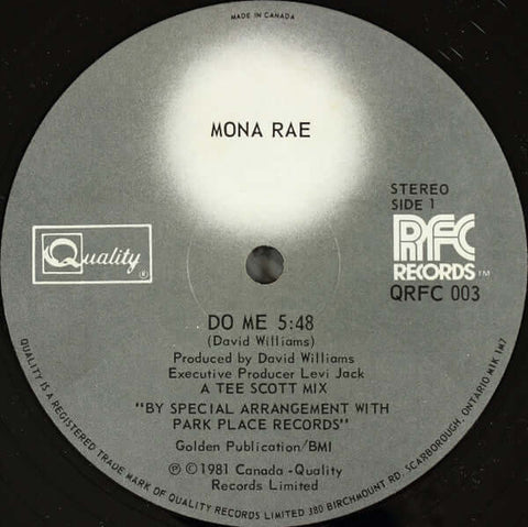 Mona Rae : Do Me (12") - Vinyl Record