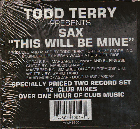 Todd Terry Presents Sax : This Will Be Mine (2xLP) is available for sale at our shop at a great price. We have a huge collection of Vinyl's, CD's, Cassettes & other formats available for sale for music lovers - Vinyl Record