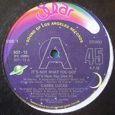 Carrie Lucas : It's Not What You Got (It's How You Use It) (12") - Vinyl Record
