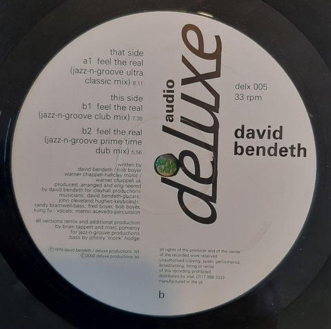 David Bendeth : Feel The Real (12") is available for sale at our shop at a great price. We have a huge collection of Vinyl's, CD's, Cassettes & other formats available for sale for music lovers - Vinyl Record