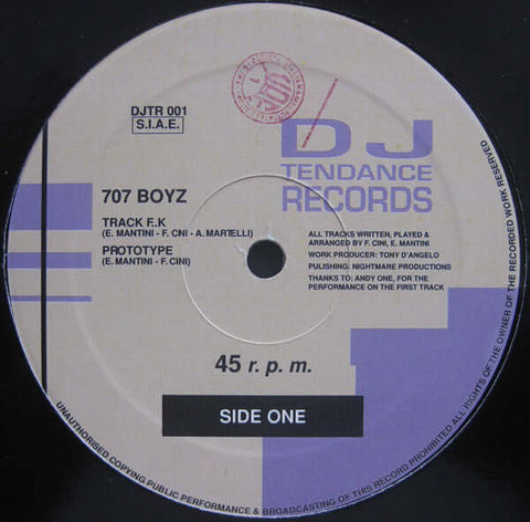 707 Boyz - Track F..K Vinyl - Vinyl Record