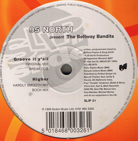 95 North Presents The Beltway Bandits - Groove It Y'all / Higher Vinyl