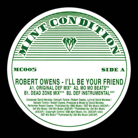 Robert Owens : I'll Be Your Friend (12", RE) - Vinyl Record