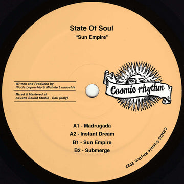 State Of Soul - Sun Empire - Artists State Of Soul Genre Deep House, Jazzy House Release Date 16 Jun 2023 Cat No. CRM25 Format 12