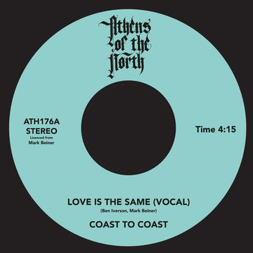 Coast To Coast - Love Is The Same - Artists Coast To Coast Genre Disco, Modern Soul, Reissue Release Date 26 Jan 2024 Cat No. ATH176 Format 7