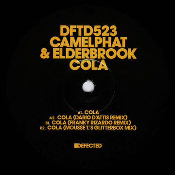 Camelphat & Elderbrook - Cola - Artists Camelphat, Elderbrook Genre Tech House Release Date 7 January 2022 Cat No. DFTD523 Format 12