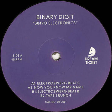 Binary Digit - 38490 Electronics - Artists Binary Digit Genre Electro Release Date 1 Jan 2018 Cat No. DT001 Format 12