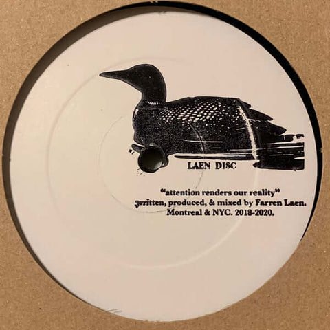 Farren Laen - Attention Renders Our Reality - Artists Farren Laen Genre Acid House, House Release Date 1 Jan 2020 Cat No. LAENDISC001 Format 12" Vinyl - Laen Disc - Laen Disc - Laen Disc - Laen Disc - Vinyl Record