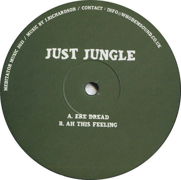 Just Jungle - Ere Dread - Artists Just Jungle Genre Jungle Release Date 1 Jan 2021 Cat No. MEDITATOR028 Format 12