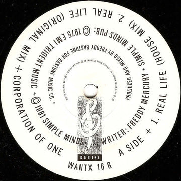 Corporation Of One - The Real Life (House Remix) - Artists Corporation Of One Genre Freestyle, House Release Date 1 Jan 1989 Cat No. WANTX 16 R Format 12
