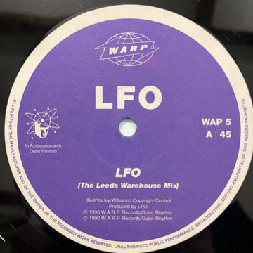 LFO - LFO - Artists LFO Genre Techno, Bleep Release Date 9 Jul 1990 Cat No. WAP 5 Format 12
