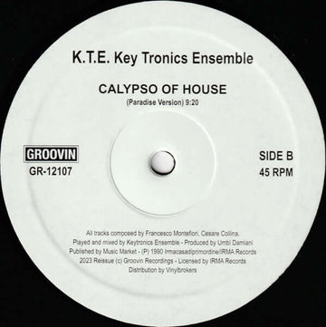 Key Tronics Ensemble - House Of Calypso II Remix - Artists Key Tronics Ensemble Genre Italo House, Reissue Release Date 23 Jun 2023 Cat No. GR12107 Format 12