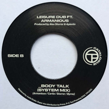 Leisure Dub Featuring Armanious - Body Talk / Body Talk (System Mix) Vinly Record