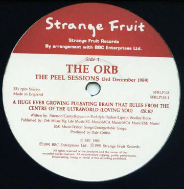 The Orb - Peel Sessions - Artists The Orb Genre Downtempo, Ambient Release Date 1 Jan 1991 Cat No. SFRLP118 Format 12