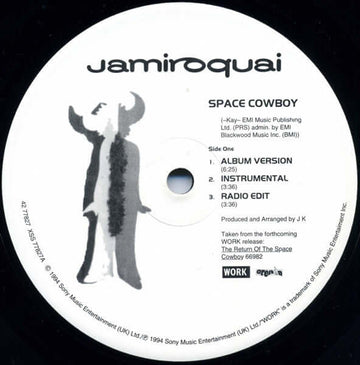 Jamiroquai - Space Cowboy - Artists Jamiroquai Genre Acid Jazz, House, Jazzdance Release Date 1 Jun 1995 Cat No. 42 77827 Format 12