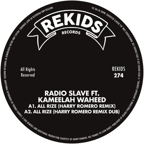 Radio Slave ft. Kameelah Waheed - All Rize (Remixes) - Vinyl Record