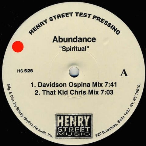 Abundance - Spiritual Vinyl - Vinyl Record