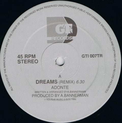Adonte - Dreams Vinyl - Vinyl Record