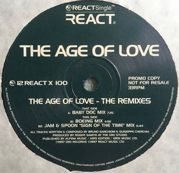 Age Of Love - The Age Of Love (The Remixes) Vinyl