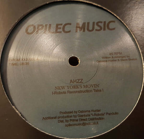 Ahzz - New York Movin Vinyl - Vinyl Record