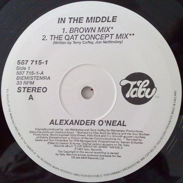 アレクサンダー・オニール - In The Middle (ヴァイナル)