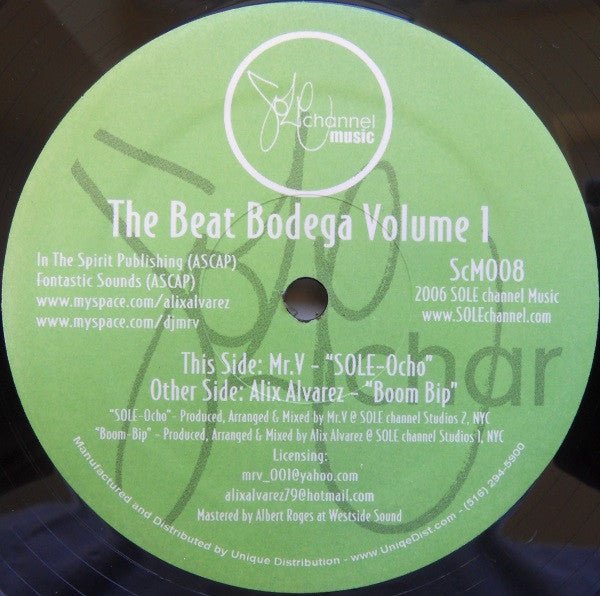 Alix Alvarez / Mr. V - The Beat Bodega Volume 1 Vinyl