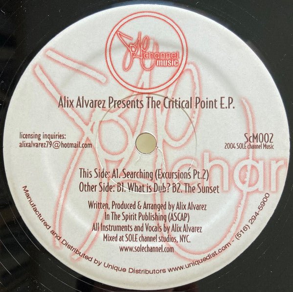 Alix Alvarez - The Critical Point E.P. Vinyl