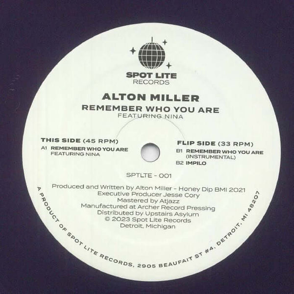 Alton Miller - Remember Who You Are Vinyl