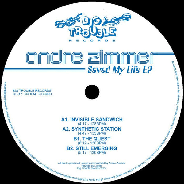 Andre Zimmer - Saved My Life EP Vinyl