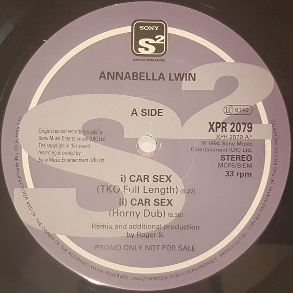 Annabella Lwin - Car Sex Vinyl