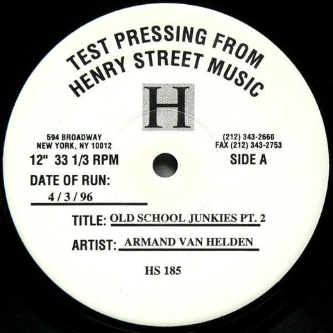Armand Van Helden - Old School Junkies Pt. 2 Vinyl - Vinyl Record