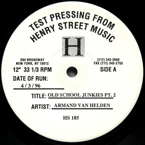 Armand Van Helden - Old School Junkies Pt. 2 Vinyl