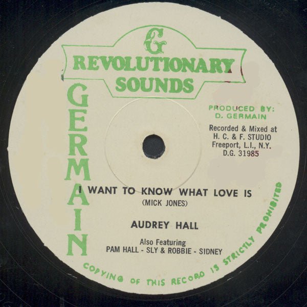 Audrey Hall - I Want To Know What Love Is Vinyl