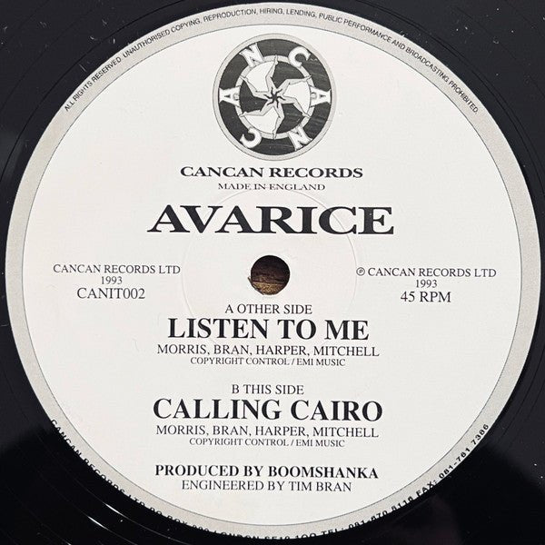 Avarice - Listen To Me Vinyl
