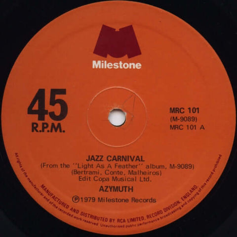 Azymuth - Jazz Carnival c/w Fly Over The Horizon Vinyl - Vinyl Record