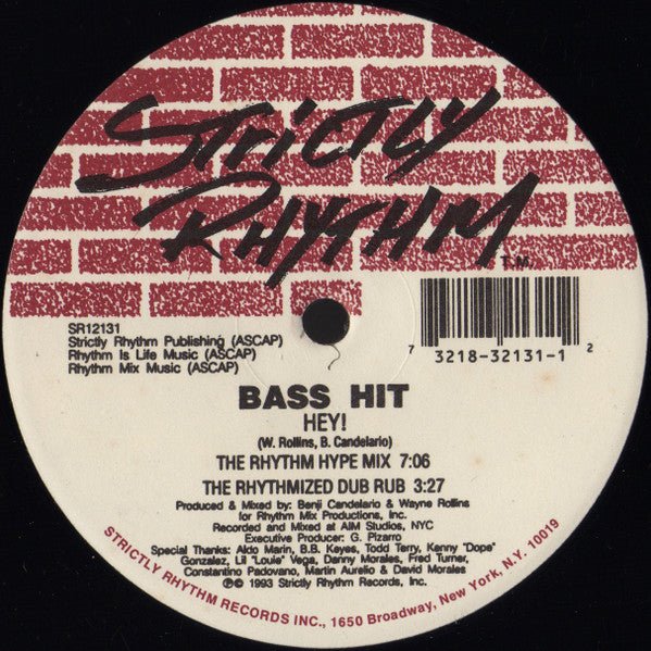Bass Hit - Hey! / The Size Vinyl
