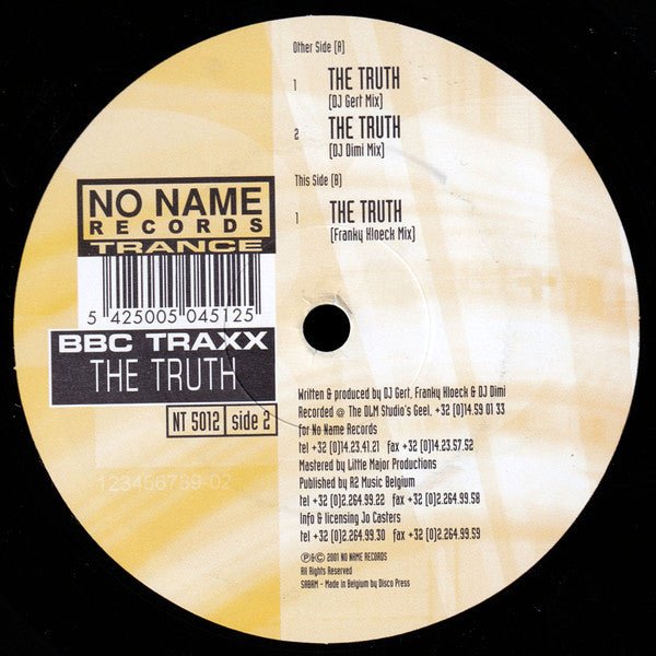 BBC Traxx - The Truth Vinyl