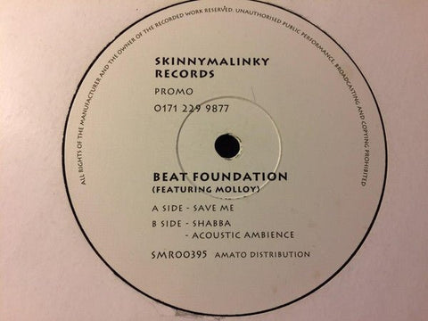Beat Foundation Featuring Molloy - Save Me Vinyl - Vinyl Record
