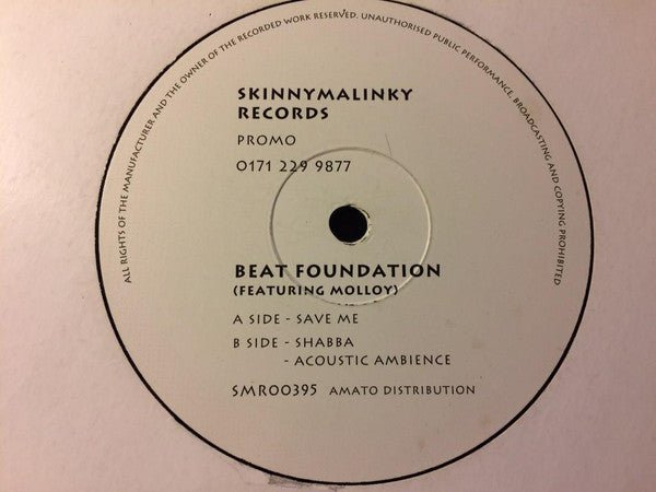 Beat Foundation Featuring Molloy - Save Me Vinyl