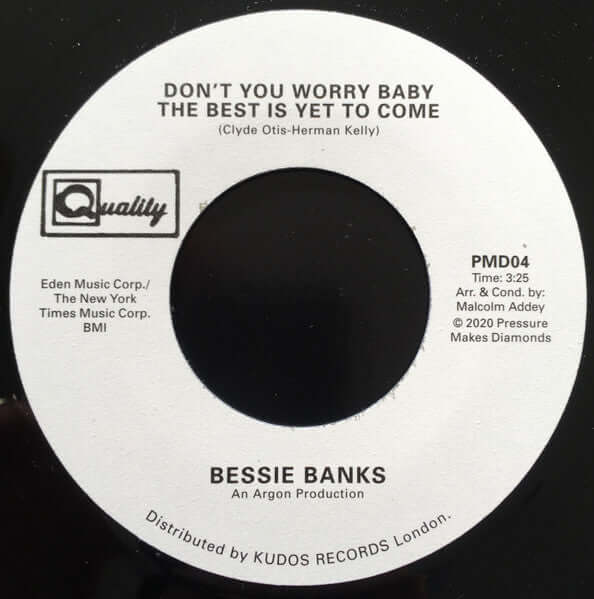 Bessie Banks - Don't You Worry Baby The Best Is Yet To Come Vinyl