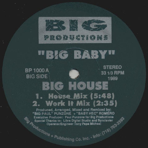 Big Baby - Big House Vinyl - Vinyl Record