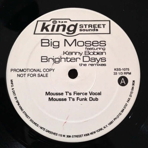 Big Moses Featuring Kenny Bobien - Brighter Days (The Remixes) Vinyl - Vinyl Record