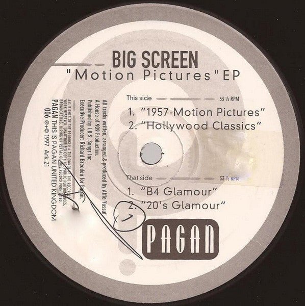 Big Screen - Motion Pictures EP Vinyl
